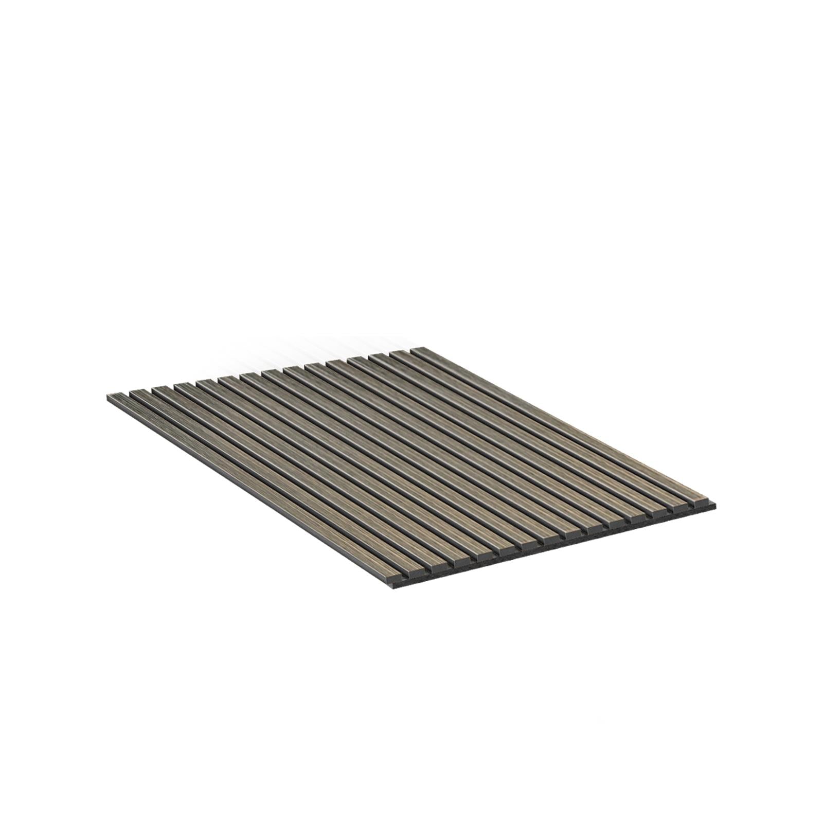 Akustikpaneel Wandverkleidung Lamellenwand Echtholz Furnier | 60 x 60 x 2,2 cm | Eiche rustikal geräuchert | Filz schwarz
