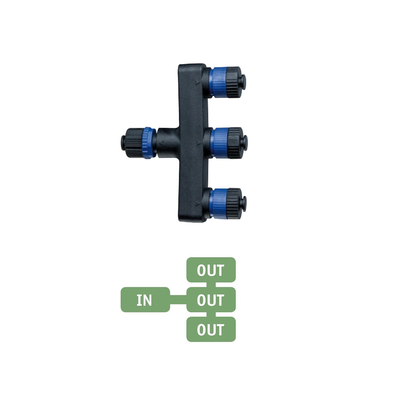 Plug & Shine | Verteiler | Plug & Shine Verteiler 3 Ausgänge IP68 Schwarz