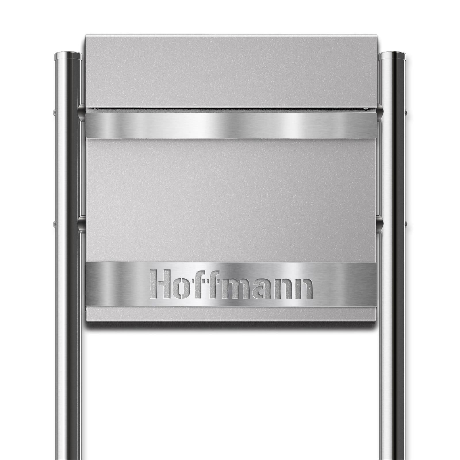 Metzler Standbriefkasten massiv | mit personalisierbarer Edelstahlblende | Asta