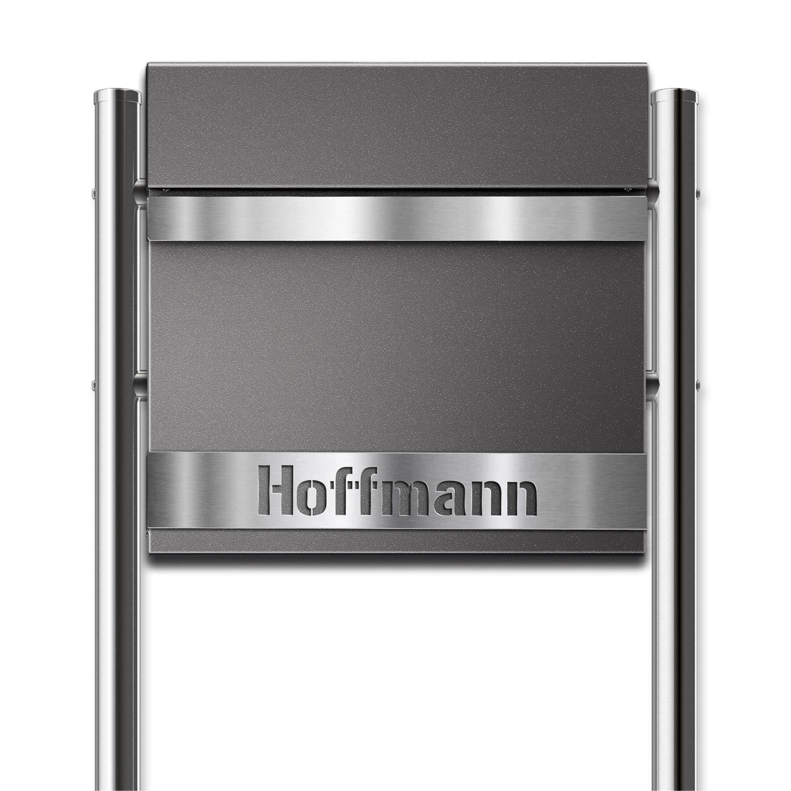 Metzler Standbriefkasten massiv | mit personalisierbarer Edelstahlblende | Asta
