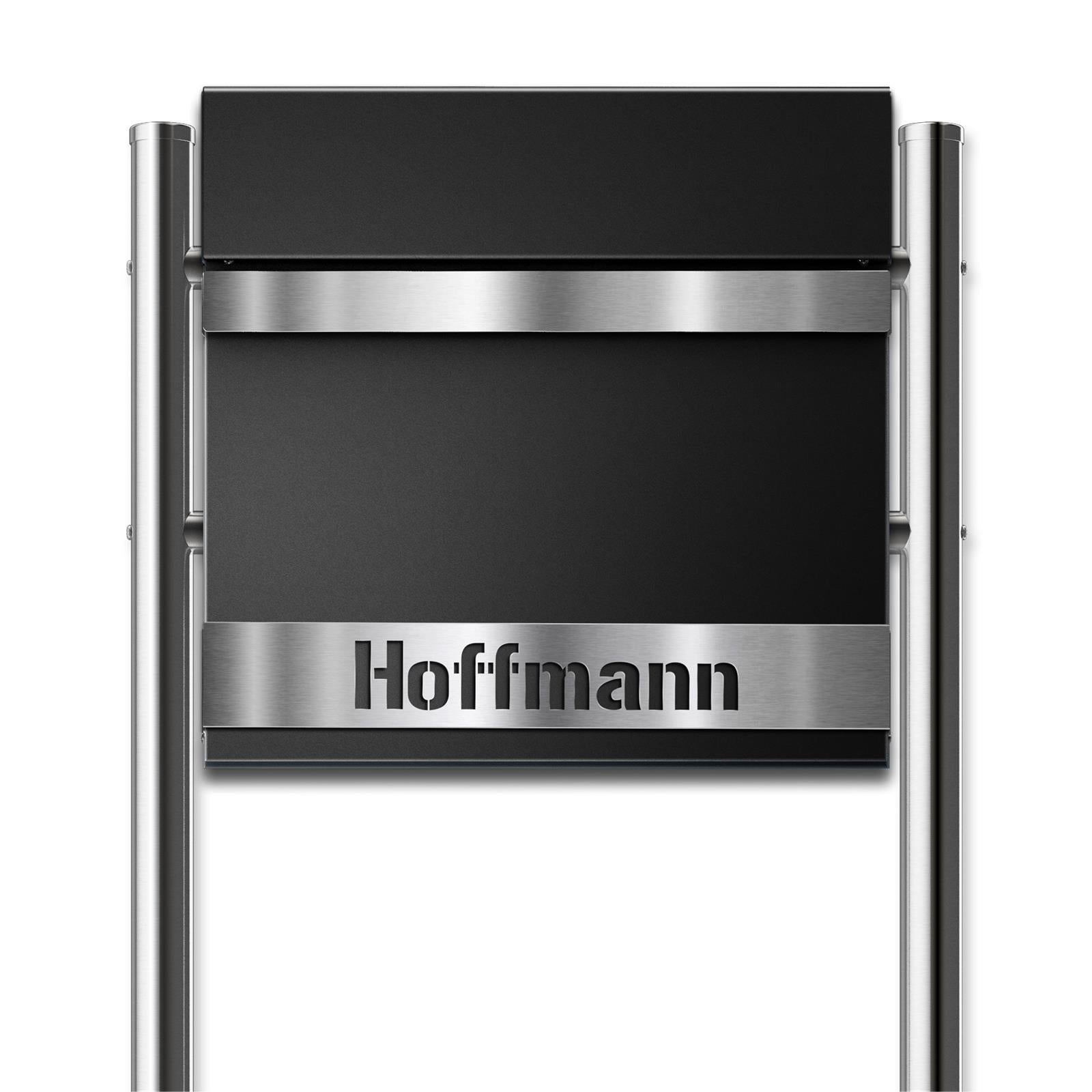 Metzler Standbriefkasten massiv | mit personalisierbarer Edelstahlblende | Asta