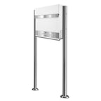 Metzler Standbriefkasten massiv | mit personalisierbarer Edelstahlblende | Asta