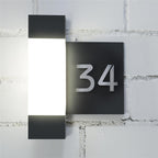 LED Außenleuchte | Anthrazit | Edelstahl Hausnummernschild | Steinbach