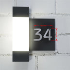 LED Außenleuchte | Anthrazit | Edelstahl Hausnummernschild | Steinbach