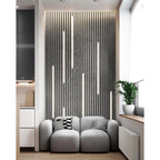Akustikpaneel Wandverkleidung Lamellenwand | Betonoptik | SET | Filz schwarz