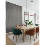 Akustikpaneel Wandverkleidung Lamellenwand Melamine | 240 x 60 x 2,2 cm | Betonoptik | Filz schwarz