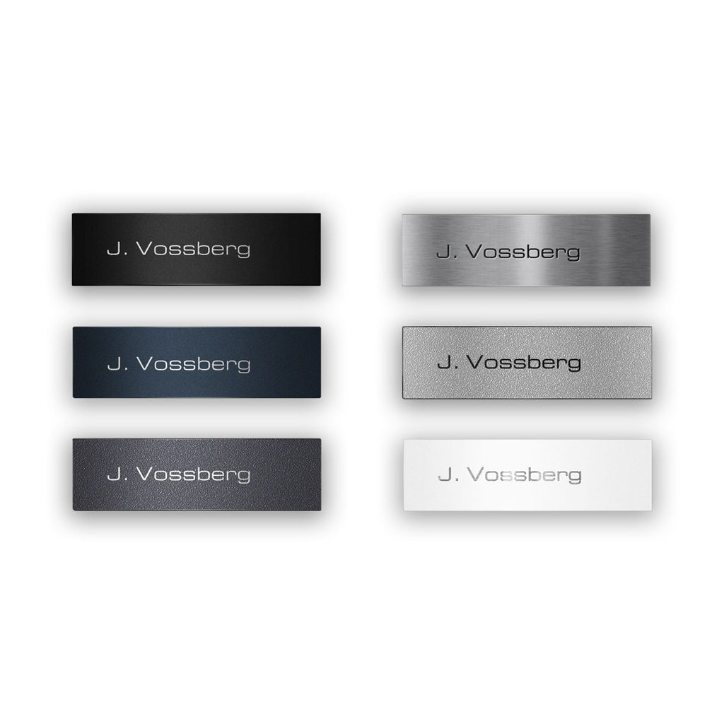 Metzler VDM10 Ersatz Namensschild mit Lasergravur magnetisch für Versionen mit 2-3 Klingeltastern