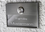 Edelstahlklingel mit 3D Gravur und LED Klingelknopf