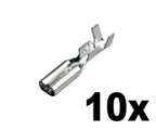 10 Flachsteckhülsen 2,8x0,8mm