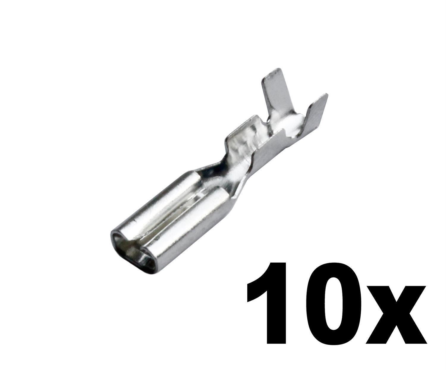 10 Flachsteckhülsen 2,8x0,8mm