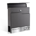 Metzler Briefkasten mit Edelstahl-Namensschild | Enno