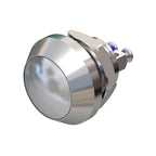 Metzler - Drucktaster 12mm - IP67 IK10 - Edelstahl - Gewölbt - Schraubkontakte