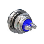 Metzler - Drucktaster 12mm - IP67 IK10 - Edelstahl - Gewölbt - Schraubkontakte