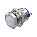 Metzler - Drucktaster 12mm - IP67 IK10 - Edelstahl - Flach - Lötkontakte