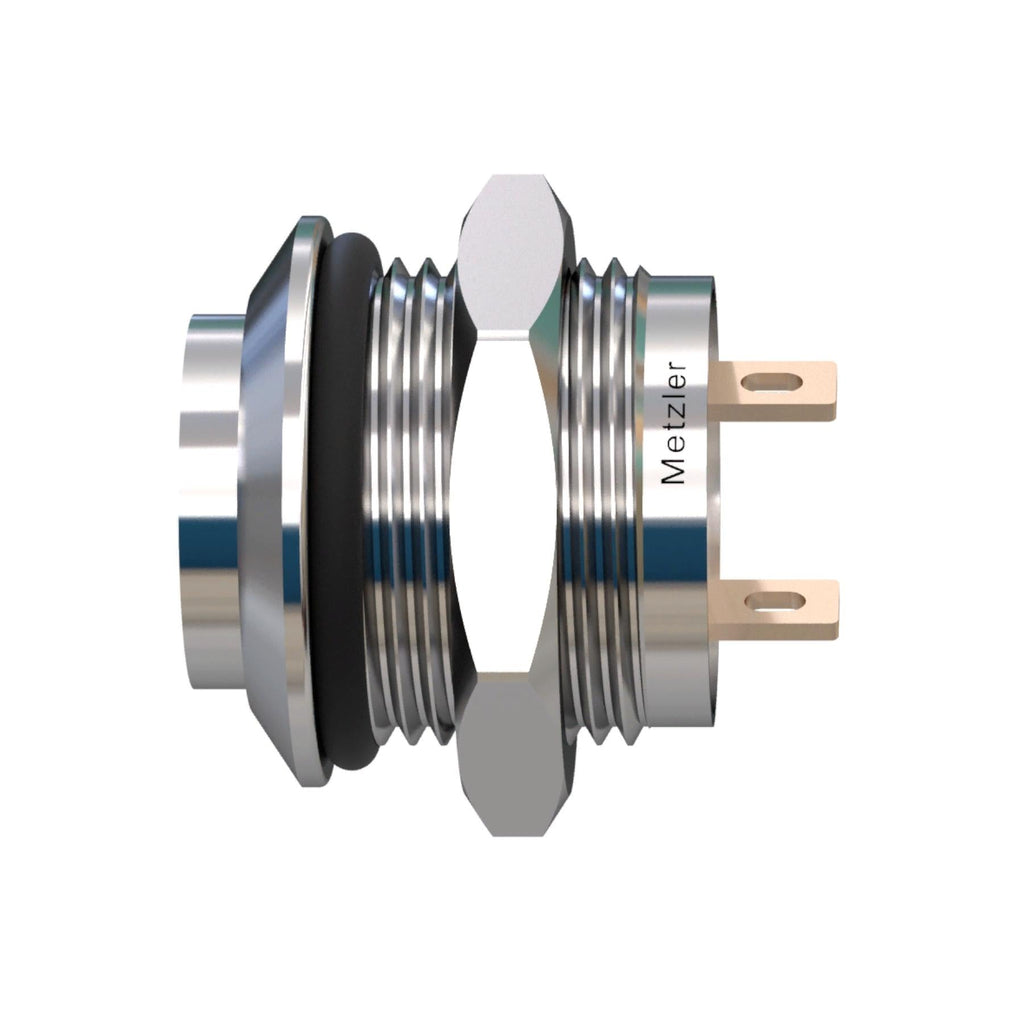 Metzler - Drucktaster 12mm - IP67 IK10 - Edelstahl - Hervorstehend - Lötkontakte