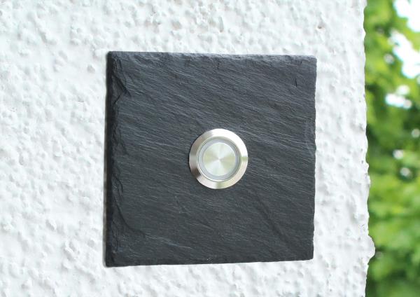 Naturschiefer LED Türklingel - Klingelplatte Slate