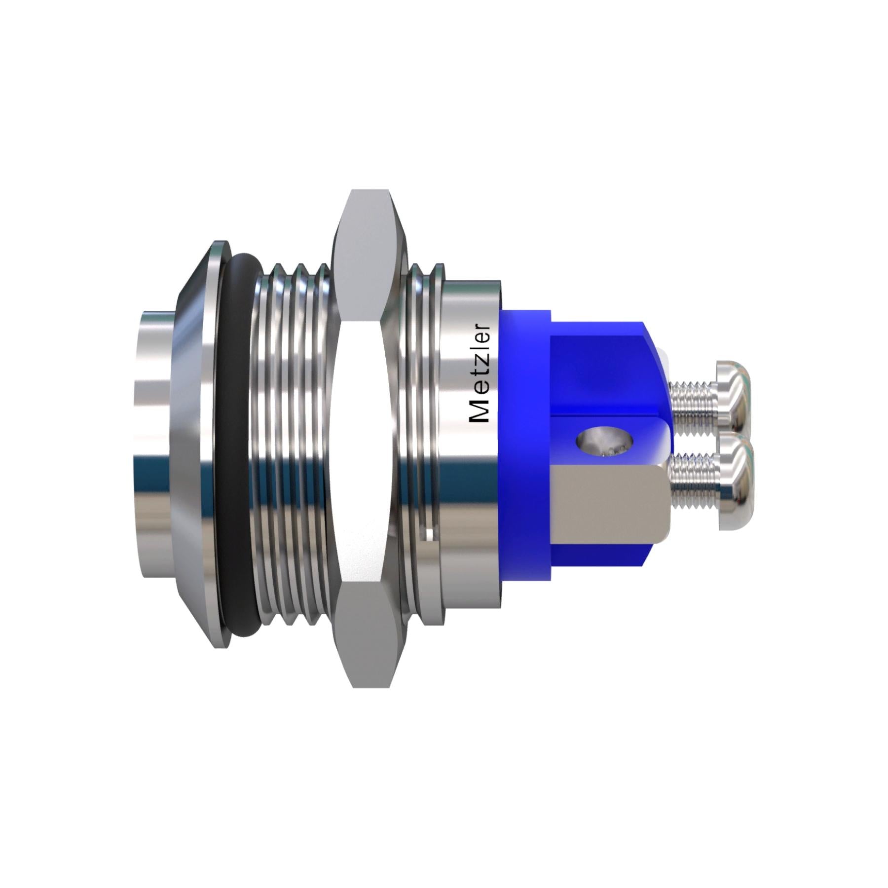 Metzler - Drucktaster 16mm - IP67 IK10 - Edelstahl - Hervorstehend - Schraubkontakte