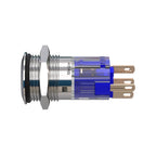 Metzler - Drucktaster 16mm - LED Punktbeleuchtung Grün - IP67 IK10 - Edelstahl - Flach - Lötkontakte