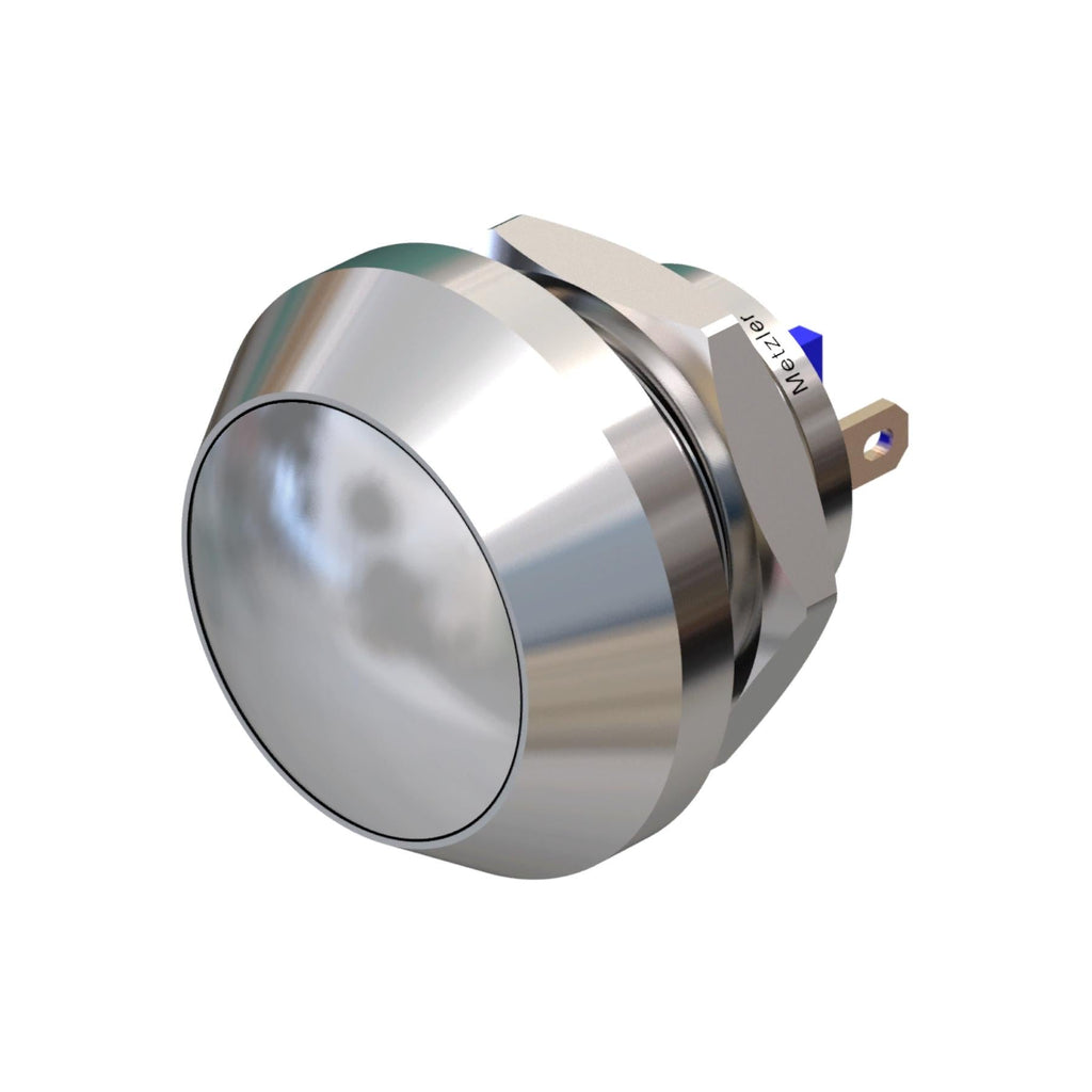 Metzler - Drucktaster 12mm - IP67 IK10 - Edelstahl - Gewölbt - Lötkontakte