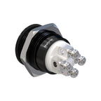 Metzler - Drucktaster 19mm - LED Ringbeleuchtung Grün - IP67 IK10 - Aluminium - Flach - Schraubkontakte