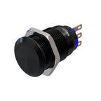 Metzler - Drucktaster 19mm - IP67 IK10 - Aluminium - Flach - Lötanschluss