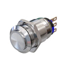 Metzler - Drucktaster 19mm - IP67 IK10 - Edelstahl - Hervorstehend - Lötkontakte