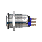 Metzler - Drucktaster 19mm - IP67 IK10 - Edelstahl - Gewölbt - Lötkontakte