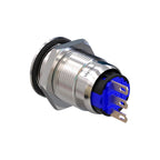 Metzler - Drucktaster 19mm - IP67 IK10 - Edelstahl - Gewölbt - Lötkontakte
