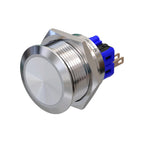 Metzler - Drucktaster 25mm - IP67 IK10 - Edelstahl - Flach - Lötkontakte
