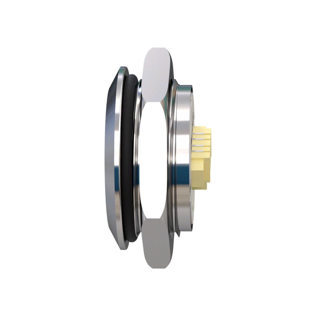 Metzler - Drucktaster 19mm - LED Ringbeleuchtung Rot - IP67 IK10 - Edelstahl - Flach -  Kabelanschluss