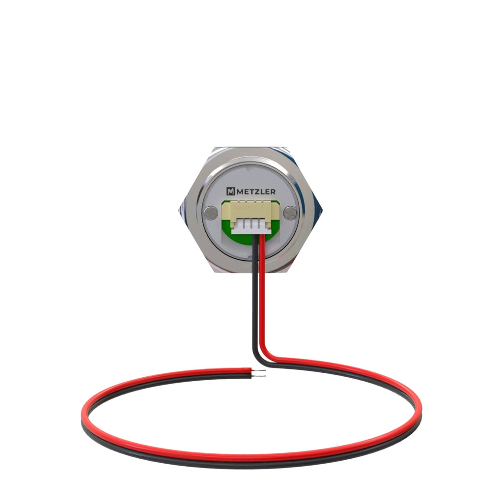 Metzler - Drucktaster 19mm - IP67 IK10 - Edelstahl - Flach -  Kabelanschluss