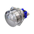 Metzler - Drucktaster 25mm - IP67 IK10 - Edelstahl - Gewölbt - Lötkontakte