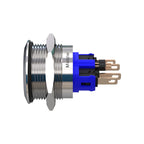 Metzler - Drucktaster 22mm - LED Symbol Power RGB - IP67 IK10 - Edelstahl - Flach - Lötkontakte