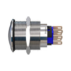 Metzler - Drucktaster 22mm - IP67 IK10 - Edelstahl - 2-polig - Gewölbt - Lötkontakte