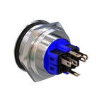 Metzler - Drucktaster 30mm - LED Ringbeleuchtung Grün - IP67 IK10 - Edelstahl - Flach - Lötkontakte