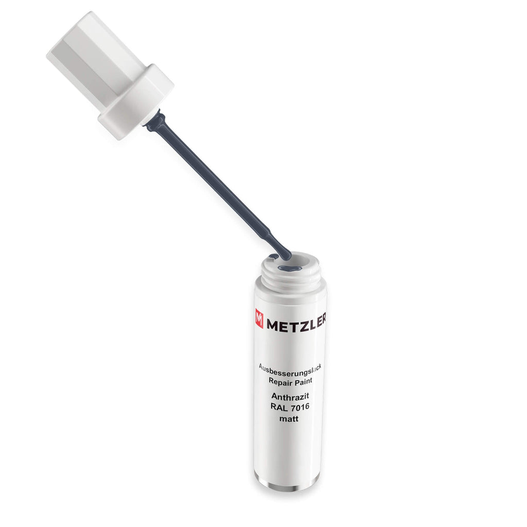 Metzler Lackstift matt zur Ausbesserung mit Pinsel und Mischkugel RAL 7016 Anthrazitgrau matt
