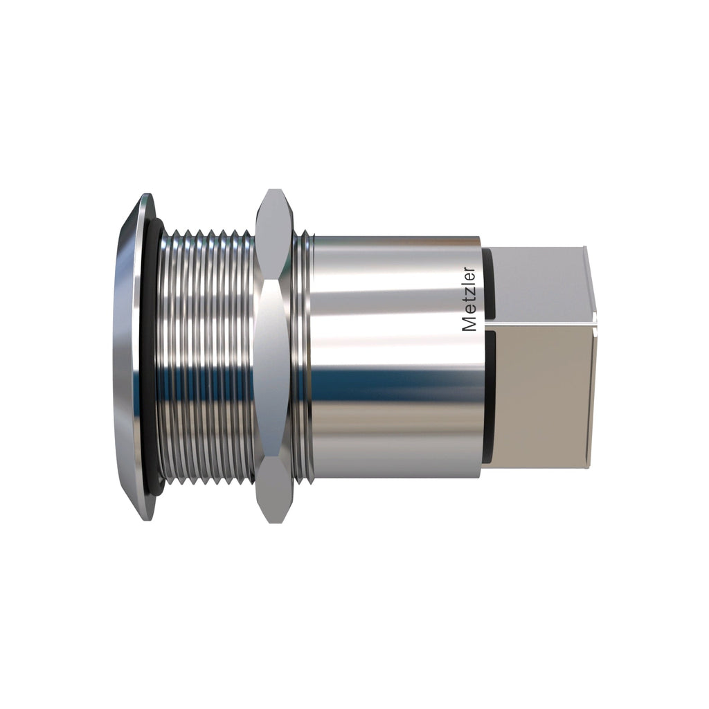 Metzler - 2 x USB 2.0 Einbauelement 22mm - IK10 - Edelstahl - Flach