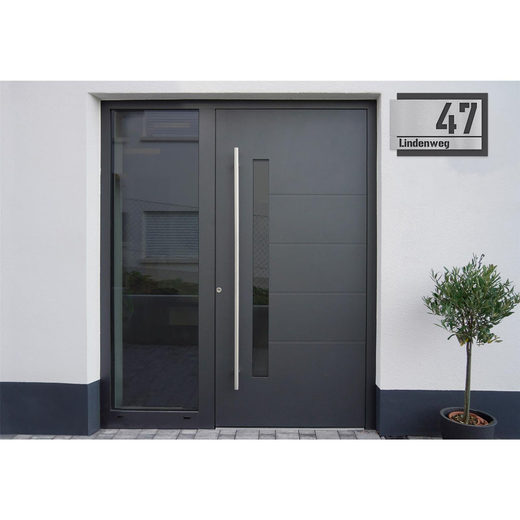 Metzler Individuelle Hausnummer aus Edelstahl