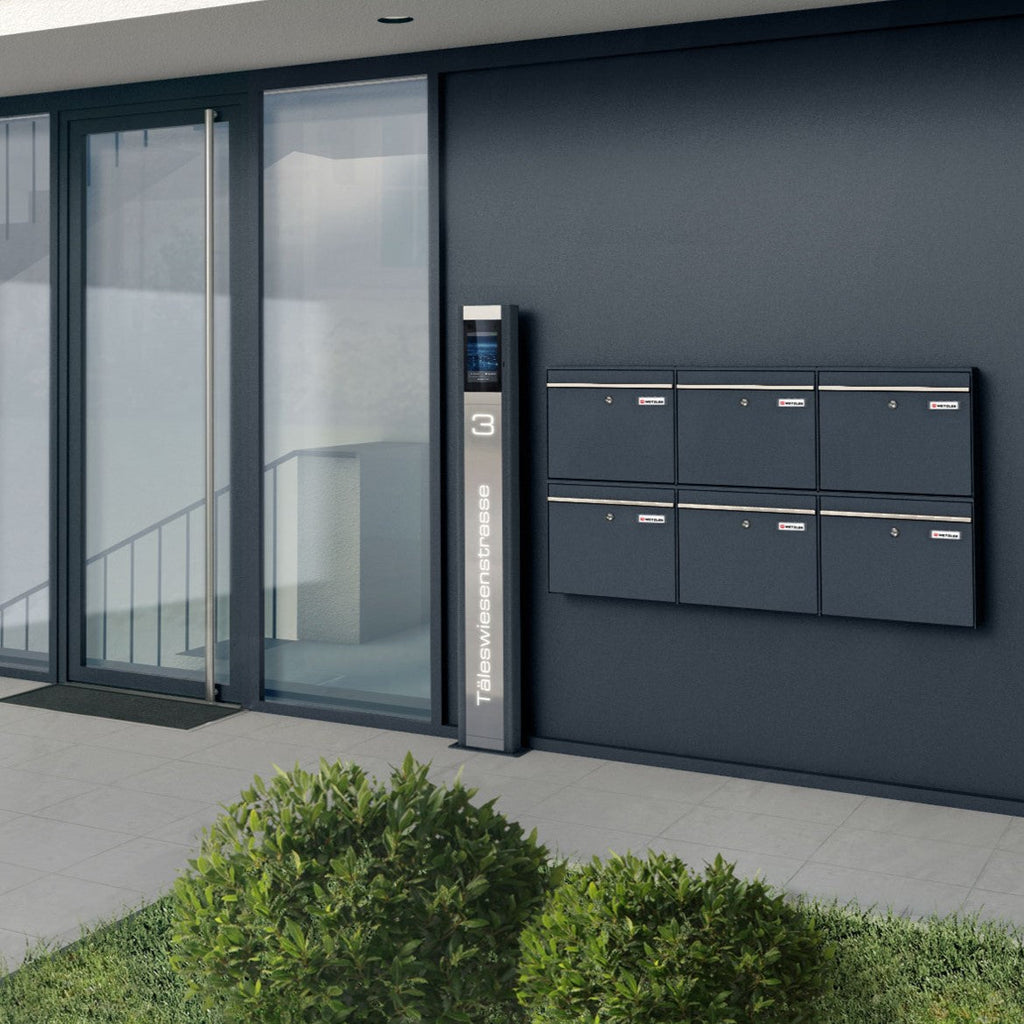 Metzler SDM10S Video-Türsprechsäule | Klingelstele mit Gesichtserkennung | optional mit Personalisierung | Ein- und Mehrfamilien
