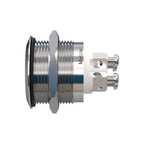 Metzler - Drucktaster 22mm - LED Ringbeleuchtung Weiß - IP67 IK10 - Edelstahl - Flach - Schraubkontakte