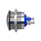 Metzler - Drucktaster 22mm - IP67 IK10 - Edelstahl - Gewölbt - Schraubkontakte