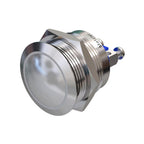 Metzler - Drucktaster 22mm - IP67 IK10 - Edelstahl - Gewölbt - Schraubkontakte