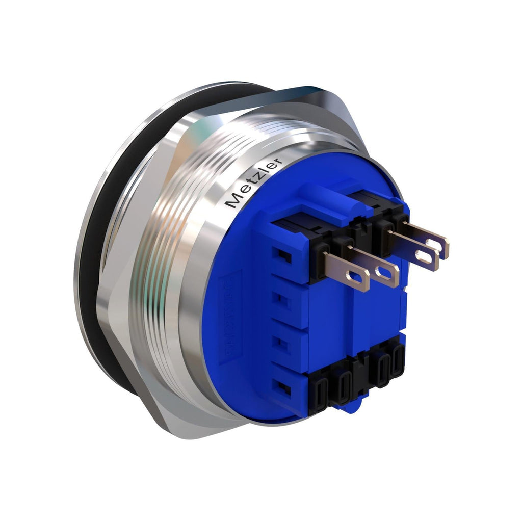 Metzler - Drucktaster 40mm - IP67 IK10 - Edelstahl - Gewölbt - Lötkontakte