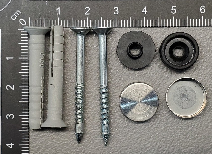 Befestigungs-Set (ADS1) Schrauben mit Abdeckkappen