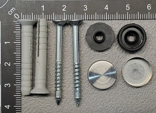 Befestigungs-Set (ADS1) Schrauben mit Abdeckkappen