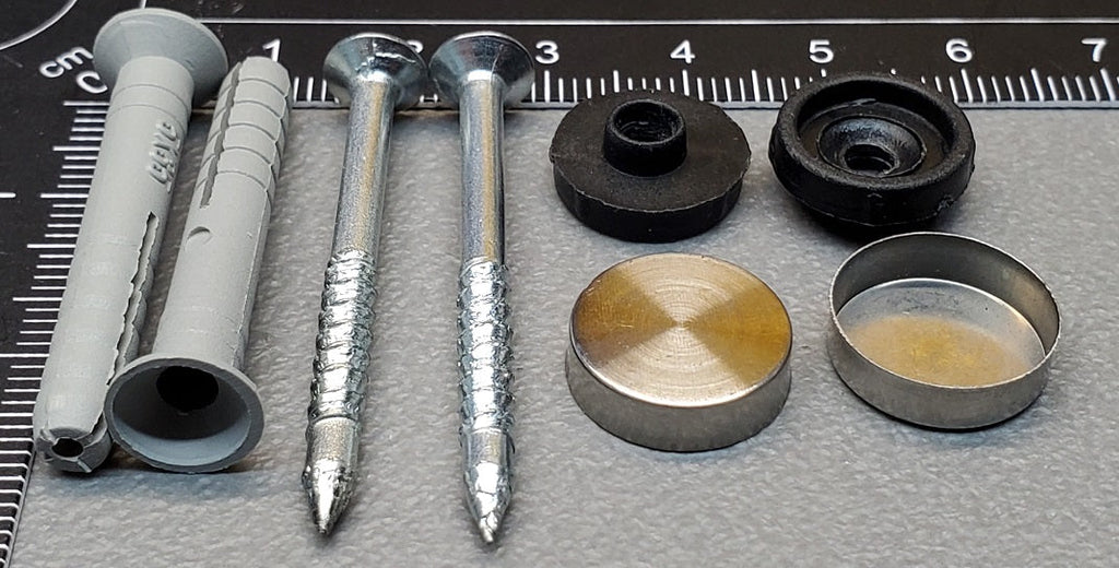 Befestigungs-Set (ADS1) Schrauben mit Abdeckkappen