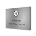 Metzler Aufputz Türklingel | personalisiert mit Gravur | Edelstahl-Taster mit LED | Vitus