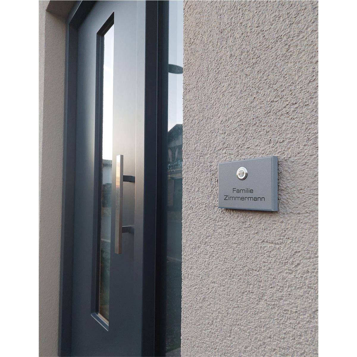 Metzler Funkklingel kabellos Edelstahl V2A | Aufputz Türklingel IP67 | 150m Reichweite | Vitus