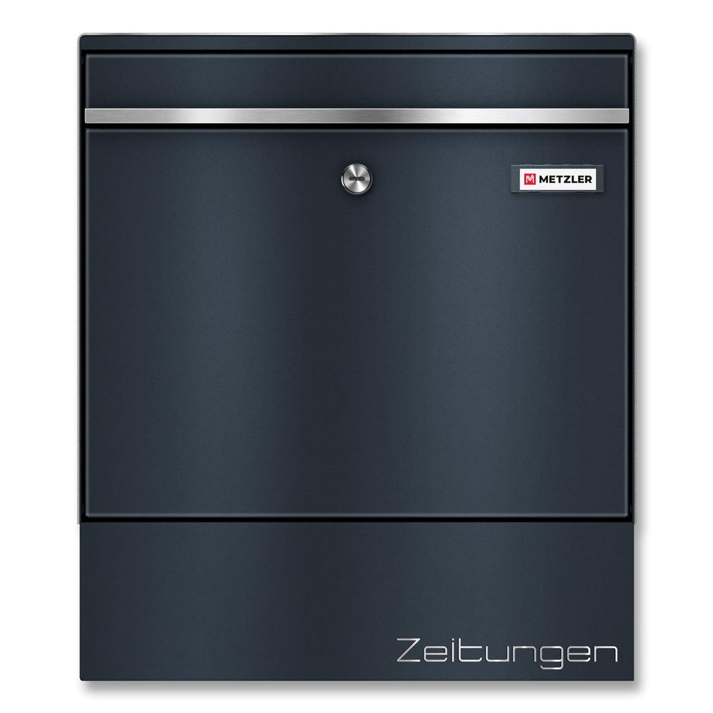 Metzler Zeitungsfach Edelstahl mit Gravur | Modell BK212