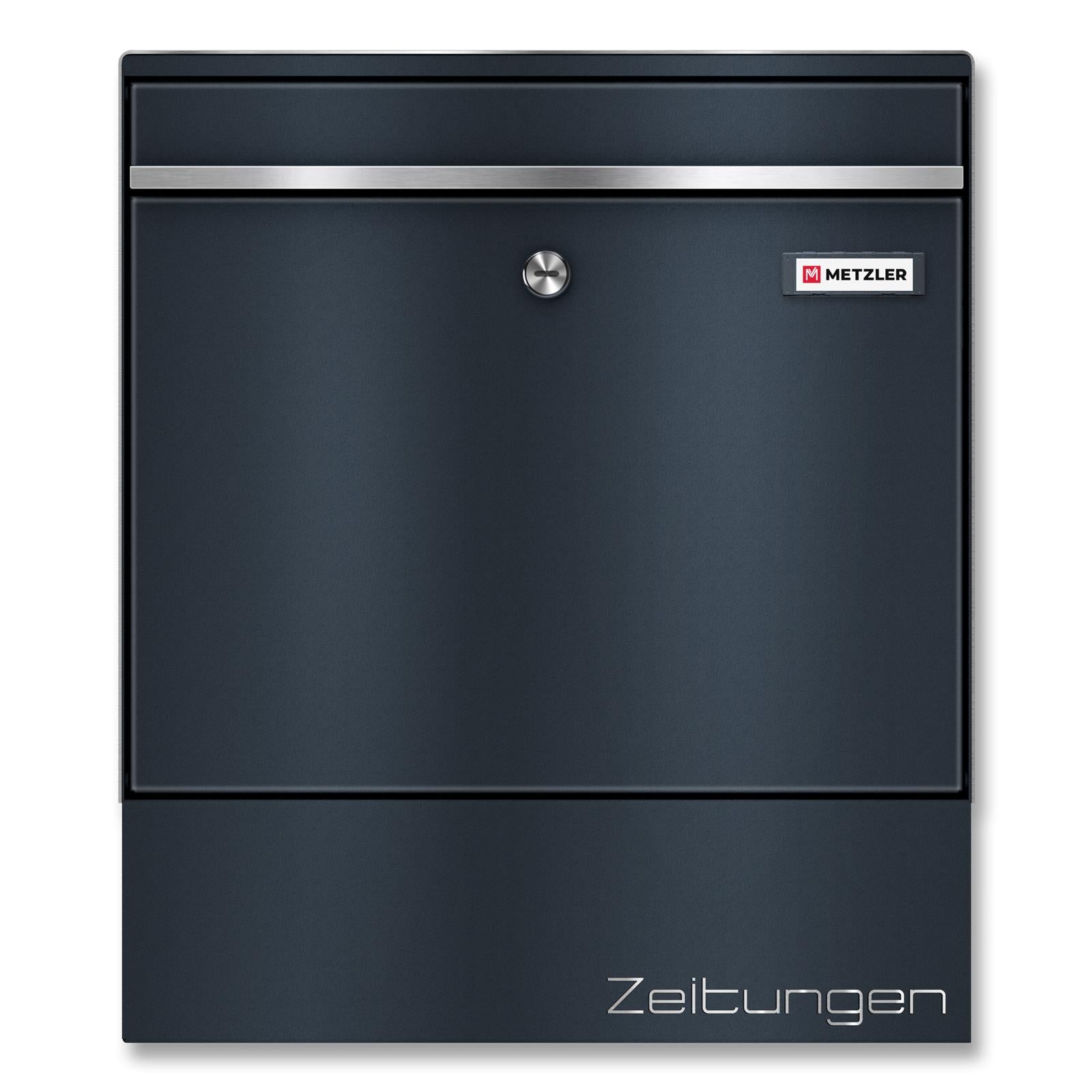 Metzler Zeitungsfach Edelstahl mit Gravur | Modell BK212